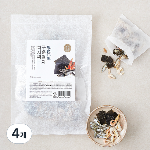 어식백세 구운멸치 다시팩, 16g, 5개입, 4개