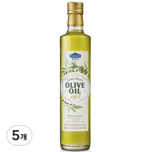 폰타나 엑스트라 버진 올리브유 도리카, 500ml, 5개