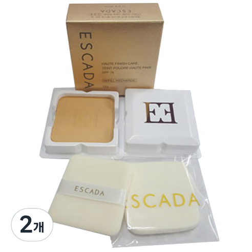 에스까다 오뜨 피니쉬 트윈 케이크 SPF 15 리필 13g, 23호 트루 베이지, 2개