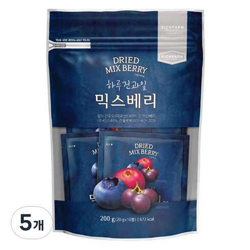 리치팜너트 믹스베리 10p, 200g, 5개