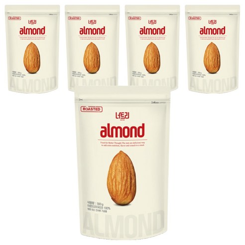 너트리 볶음 아몬드, 500g, 5개