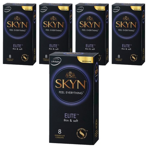 SKYN 라이프스타일 엘리트 남성용 일반형 콘돔, 8개입, 5개