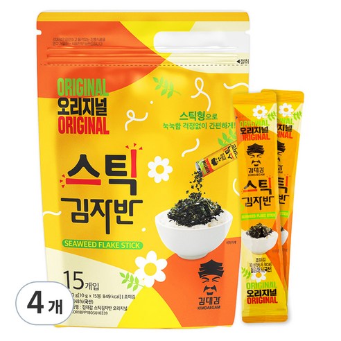 김대감 스틱 김자반 오리지널 15p, 150g, 4개