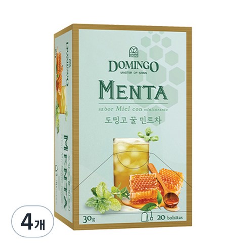 도밍고 꿀 민트차, 1.5g, 20개입, 4개