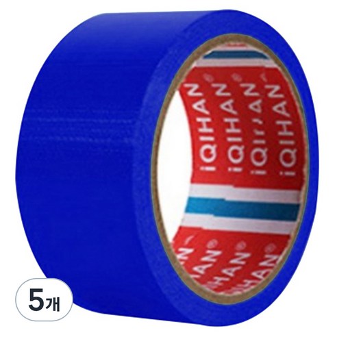iQIHAN 다다 고점도 강력 면 테이프 50mm x 20m, 하늘색, 5개