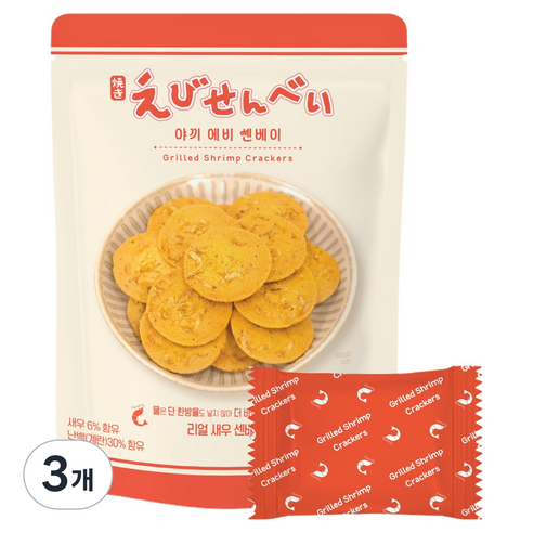 야끼 에비 새우 센베이, 3개, 42g