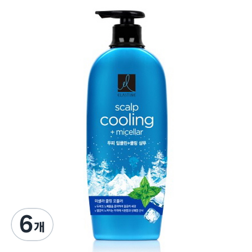 엘라스틴 딥클린 쿨링 샴푸 시트러스 자몽향, 680ml, 6개