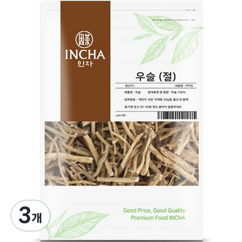 우슬 뿌리 차, 400g, 3개