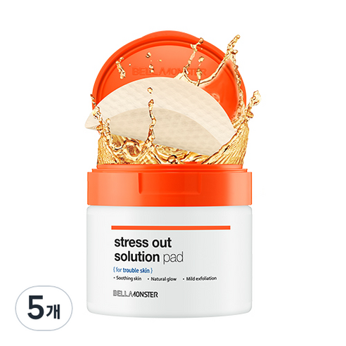 벨라몬스터 스트레스 아웃 솔루션 당근패드 70p, 70매, 5개, 170ml