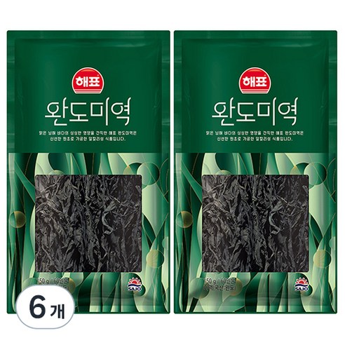 해표 완도 미역, 150g, 6개