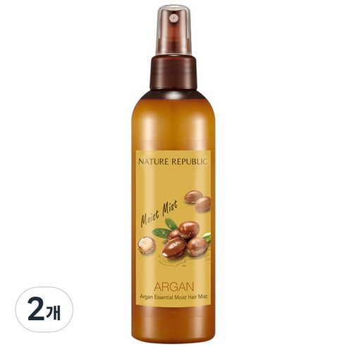 네이처리퍼블릭 아르간 에센셜 수분 헤어 미스트, 2개, 220ml