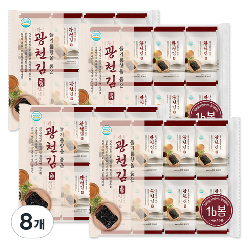 들기름향을 품은 광천김, 64g, 8개