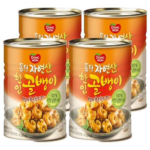 동원 한입 골뱅이 통조림, 400g, 4개
