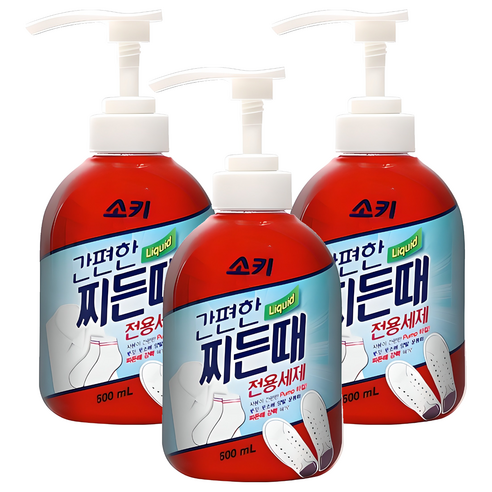 소키 간편한 찌든때 전용 세제, 500ml, 3개