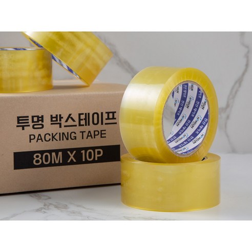 코멧 투명 박스테이프 80M * 48mm, 10개