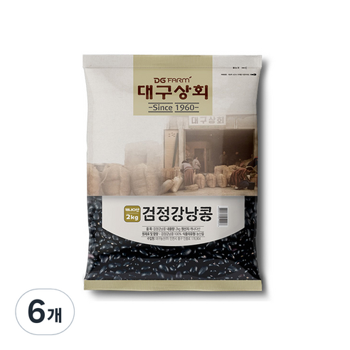 대구상회 검정강낭콩, 2kg, 6개