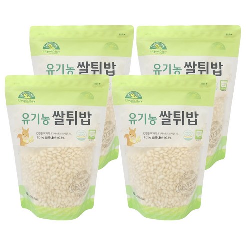유아용 오가닉스토리 유기농 쌀튀밥, 4개, 80g