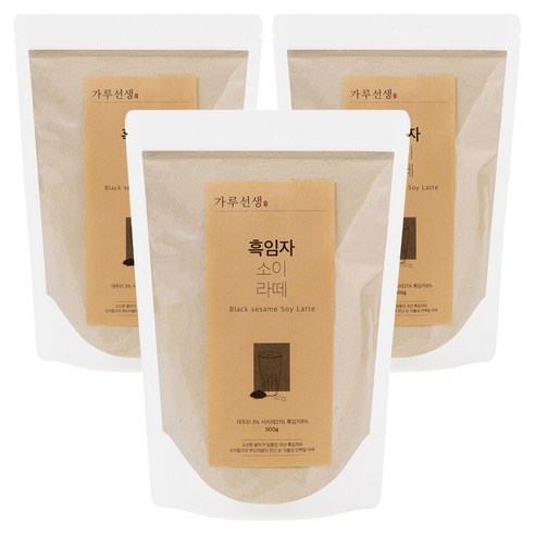 가루선생 흑임자 소이 라떼, 500g, 3개