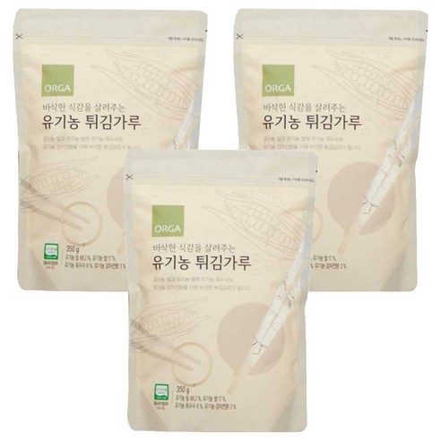[올가홀푸드] 유기튀김가루, 350g, 3개