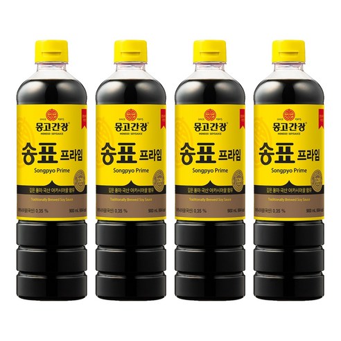 몽고간장 송표 프라임, 900ml, 4개