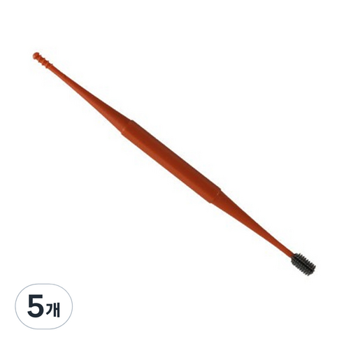 봄봄리빙 실리콘 듀얼팁 귀청소 귀이개 오렌지, 1개입, 5개