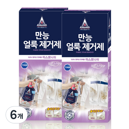 아스토니쉬 만능 얼룩 제거제, 750ml, 6개