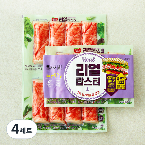 동원 리얼랍스터 144g + 72g 세트, 216g, 4세트