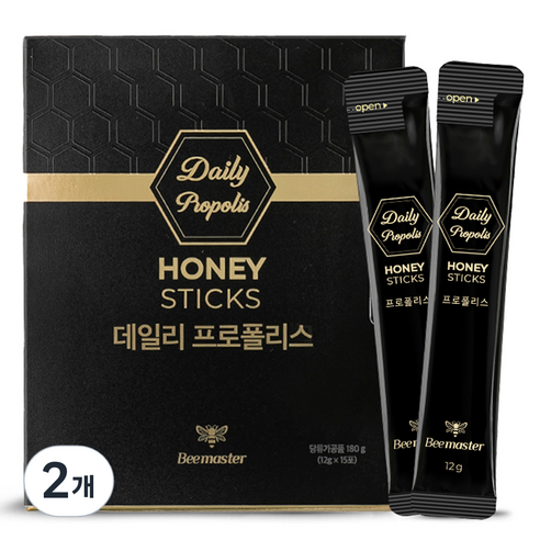 비마스터 데일리 프로폴리스 꿀스틱 15p, 2개, 180g