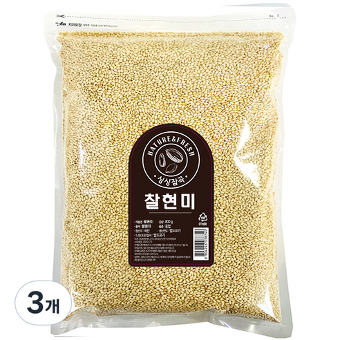 싱싱잡곡 찰현미, 800g, 3개