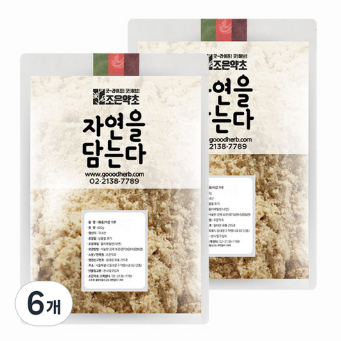 굿허브 프리미엄 볶은 미강가루, 600g, 6개
