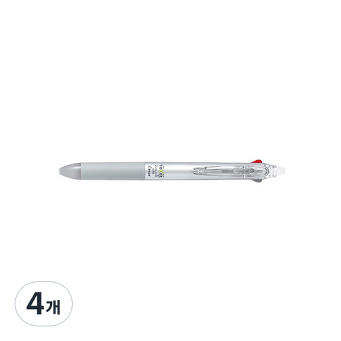 파이롯트 프릭션 2색 2C 볼펜 0.38mm, 실버, 4개