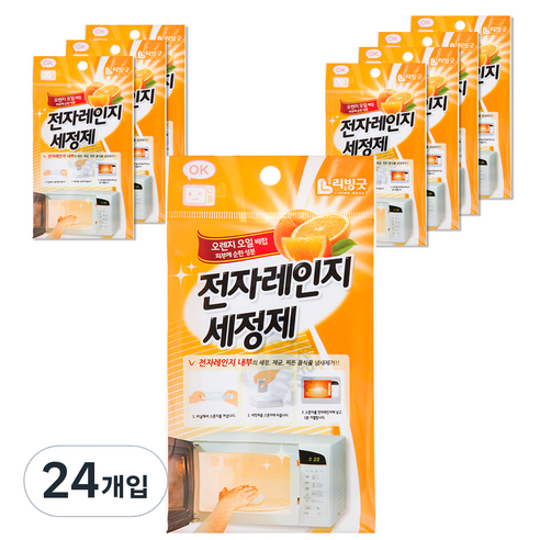 리빙굿 전자레인지 세정제, 15g, 24개