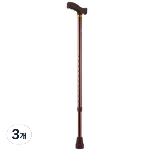 길그리 알루미늄 합금 노인 어르신 지팡이 220g, 와인, 3개