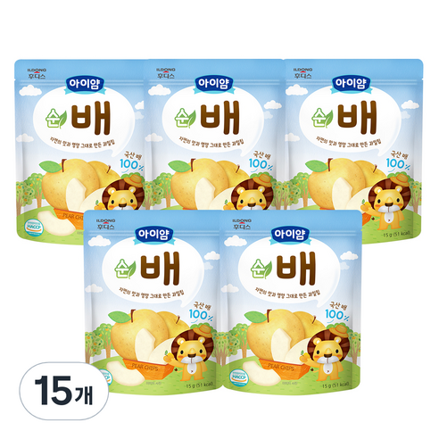 일동후디스 아이얌 동결건조 과일칩, 15g, 15개
