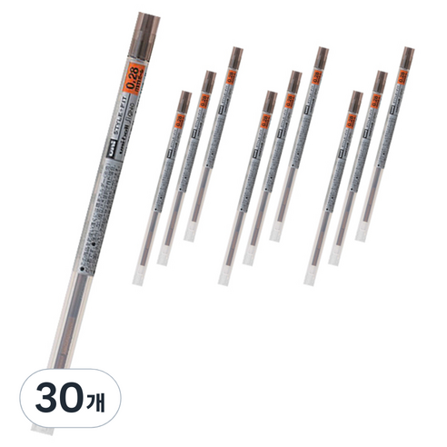 유니 시그노 스타일핏트 젤잉크 리필심 0.28mm UMR-109, 브라운블랙, 30개