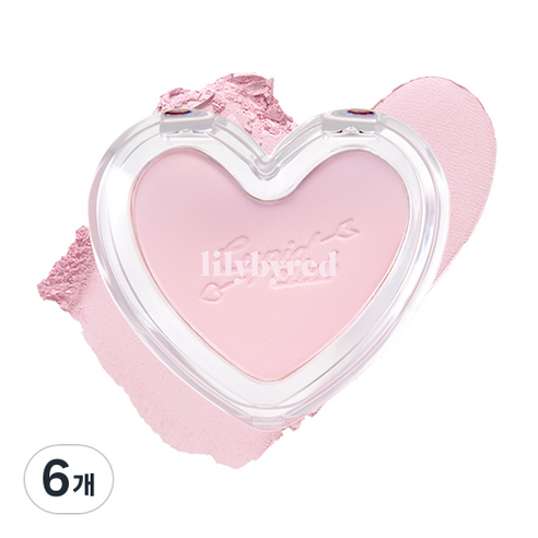 릴리바이레드 러브빔 블러 치크 4.3g, 01 체리블러, 6개