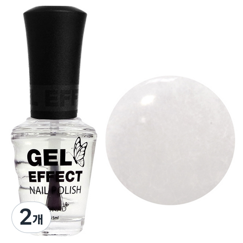 코나드 젤이펙트 네일 폴리쉬, 클리어 탑코트, 15ml, 2개
