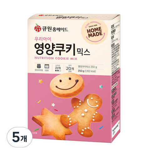 큐원홈메이드 우리아이 영양쿠키믹스 오븐용, 250g, 1개