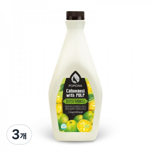 포모나 톡톡 농축 베이스 깔라만시 1.2kg, 3개