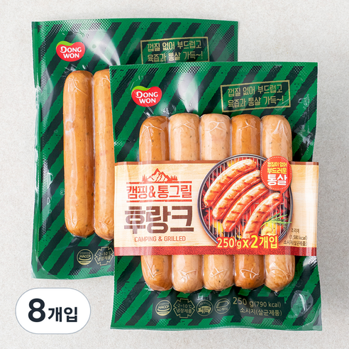 동원에프앤비 동원 캠핑&통그릴 후랑크, 250g, 8개입