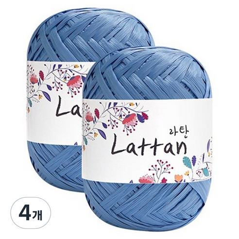 yarna 라탄 2볼 라피아실 40g, 28번(반유광), 4개