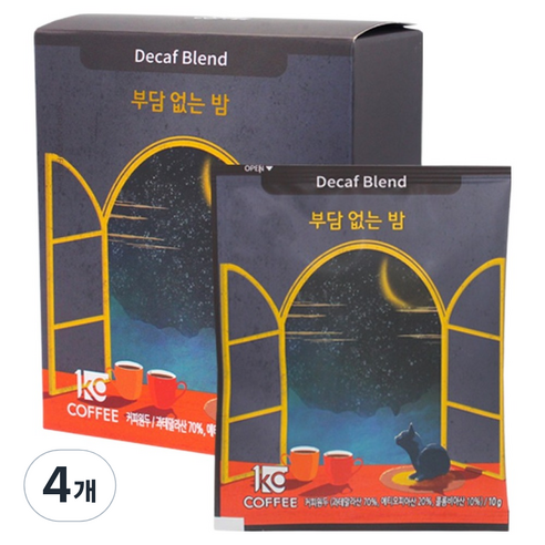 일킬로커피 부담 없는 밤 드립백 커피, 10g, 4개, 5개입