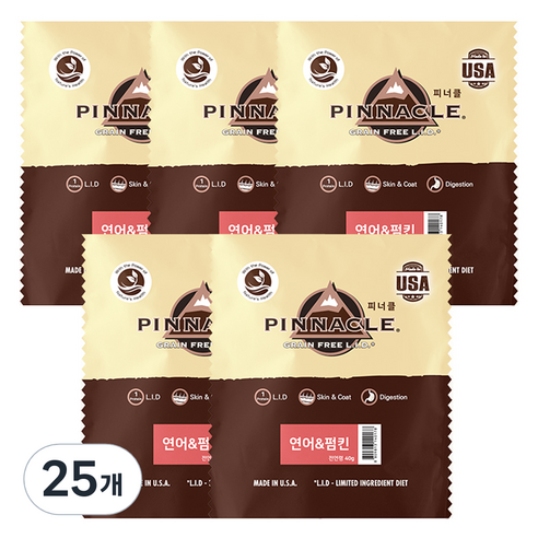 피너클 강아지 연어 & 펌킨 건식사료, 40g, 25개