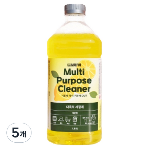 말표 다목적 세정제 레몬향, 5개, 1.88L