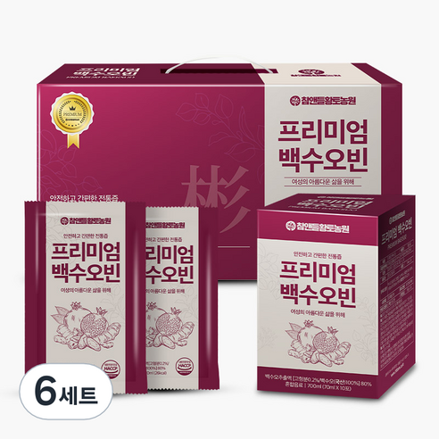 참앤들황토농원 프리미엄 백수오빈 30p, 6세트, 2.1L