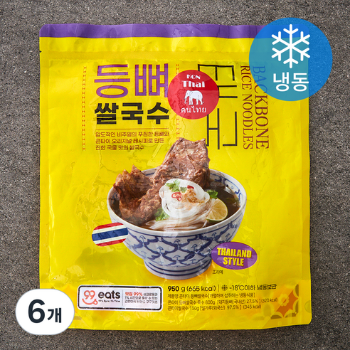 콘타이 등뼈 쌀국수 (냉동), 950g, 6개