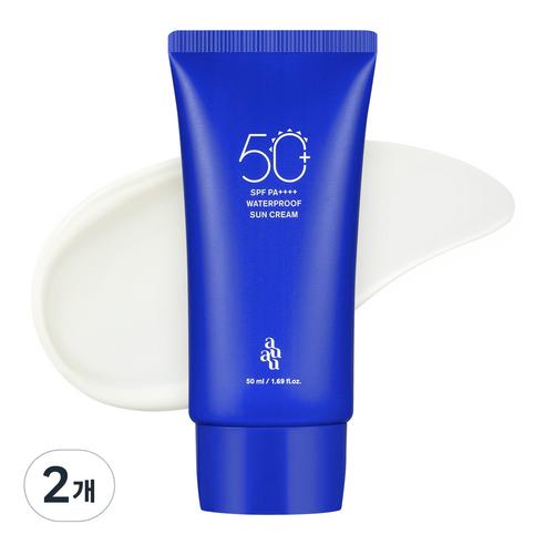 아유아유 워터프루프 선크림 SPF50+ PA++++, 50ml, 2개