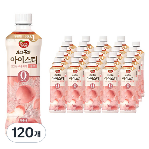 동원보성홍차 아이스티 제로 복숭아, 500ml, 120개