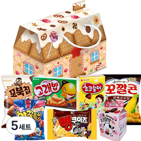 간식팩토리 쿠키하우스 간식세트, 과자 7종, 5세트