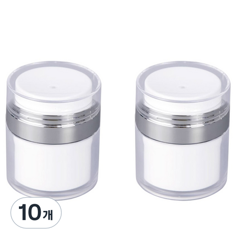 모나코올리브 펌핑 펌프 진공 화장품 크림 소분 용기 15ml, 10개
